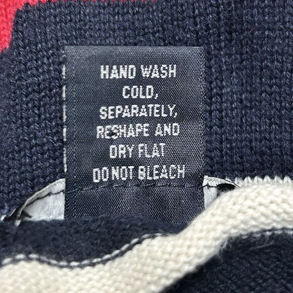 E Land Red Navy And White Striped Sweater Size 5 - Picture 4 of 5